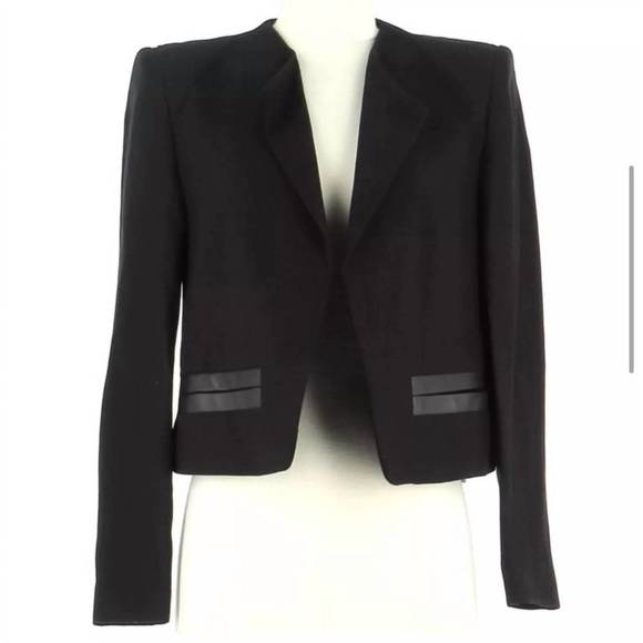 NEW ZADIG & VOLTAIRE women's vola spi deluxe jacket blazer in black noir - Picture 4 of 4